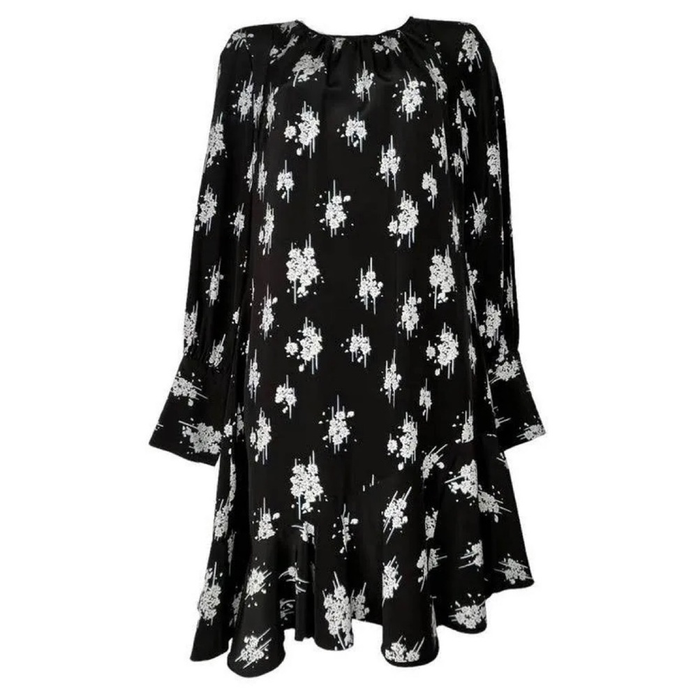 Derek Lam 10 Crosby silk dress with ruffle, floral